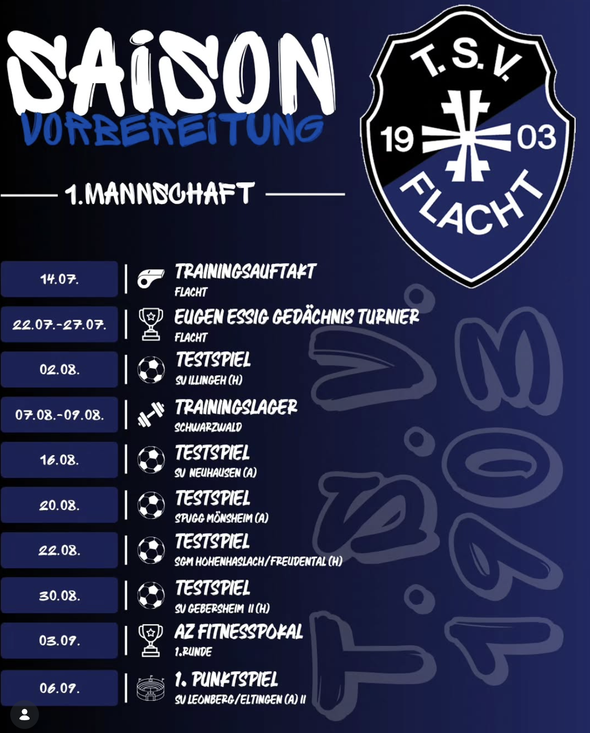 Am Dienstag startete unsere 1. Mannschaft in die Vorbereitung auf die neue Saison!